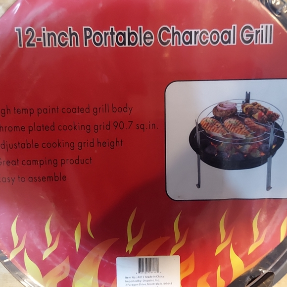 NEW BBQ CHEF 12" PORTABLE TABLETOP CHARCOAL GRILL FOR CAMPING, HIKING & MORE - Picture 5 of 5